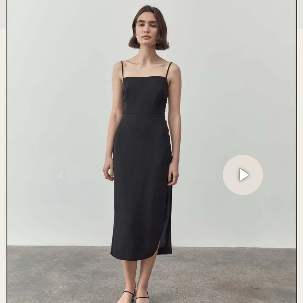 St Agni Link Detail Dress Black